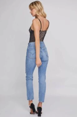 Stassi Lace Bodysuit -Sun Gaia Dresses Shop ACT15635 BLACK NUDE 4A