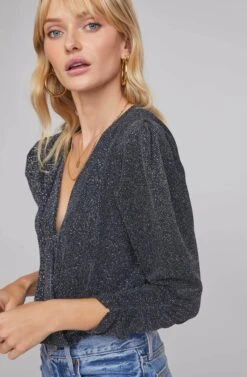 Moonlight Metallic Wrap Bodysuit -Sun Gaia Dresses Shop ACT15695 RAINBOW METALLIC 3