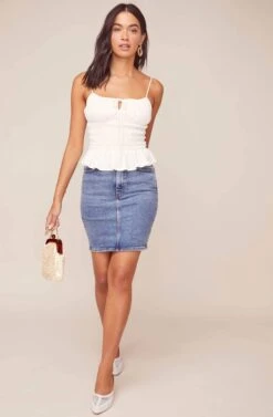 Fiona Smocked Top -Sun Gaia Dresses Shop ACT15771B WHITE 6