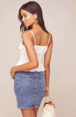 Fiona Smocked Top -Sun Gaia Dresses Shop ACT15771B WHITE 8