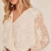 Saskia Wrap Sheer Top -Sun Gaia Dresses Shop ACT15773 OFF WHITE 4A