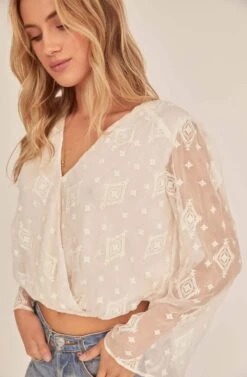 Saskia Wrap Sheer Top