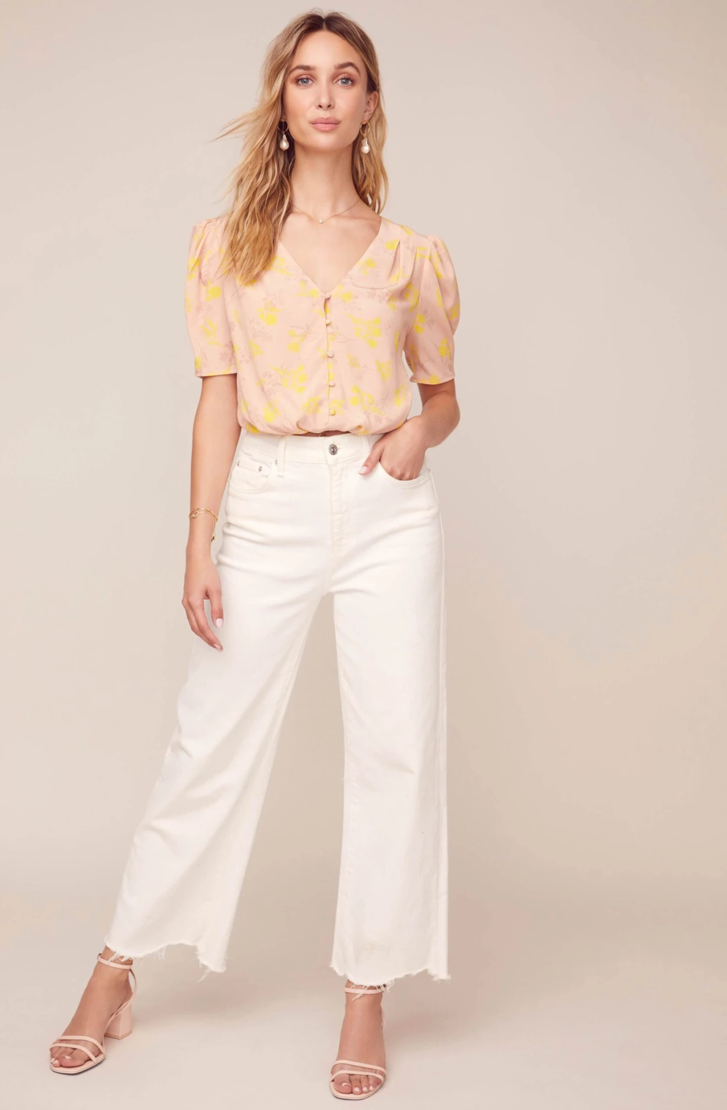 Sunday Floral Puff Sleeve Top 4 Sunday Floral Puff Sleeve Top - Image 2