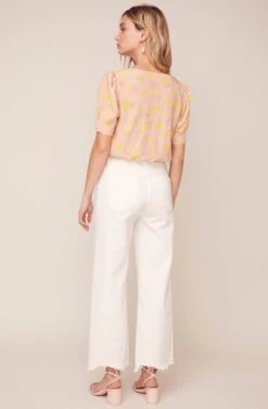 Sunday Floral Puff Sleeve Top 9 Sunday Floral Puff Sleeve Top -Sun Gaia Dresses Shop ACT15778B MARIGOLD FLORAL 3