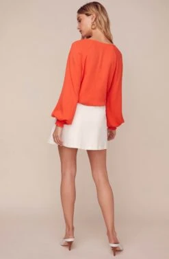 Essex Wrap Top -Sun Gaia Dresses Shop ACT15820 TANGERINE 3