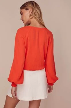 Essex Wrap Top -Sun Gaia Dresses Shop ACT15820 TANGERINE 4