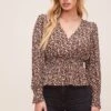 Rebecca Animal Print Top -Sun Gaia Dresses Shop ACT16266R004 BROWN MULTI ANIMAL 2
