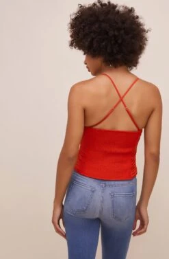 Helma Pleated Top -Sun Gaia Dresses Shop ACT16545 HOTORANGE 6