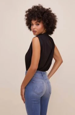 Remi Mock Neck Sleeveless Bodysuit 19 Remi Mock Neck Sleeveless Bodysuit -Sun Gaia Dresses Shop ACT16564 BLACK 9