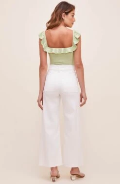 Lala Ruffle Bodysuit -Sun Gaia Dresses Shop ACT16596 CELERY 6