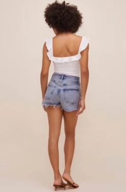 Lala Ruffle Bodysuit -Sun Gaia Dresses Shop ACT16596 WHITE 6