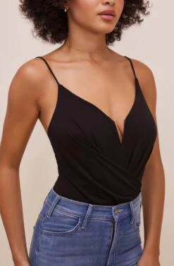 Anissa Plunge Bodysuit -Sun Gaia Dresses Shop ACT16597 BLACK 6