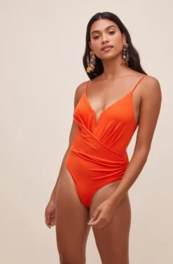 Anissa Plunge Bodysuit -Sun Gaia Dresses Shop ACT16597 HOTORANGE 8