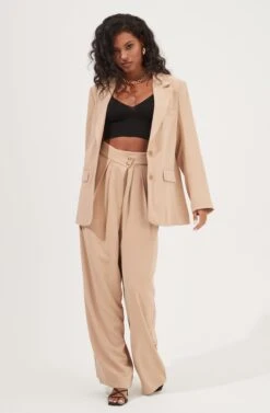 Boyfriend Oversized Blazer 10 Boyfriend Oversized Blazer -Sun Gaia Dresses Shop ACT16714B CAPPUCCINO 2
