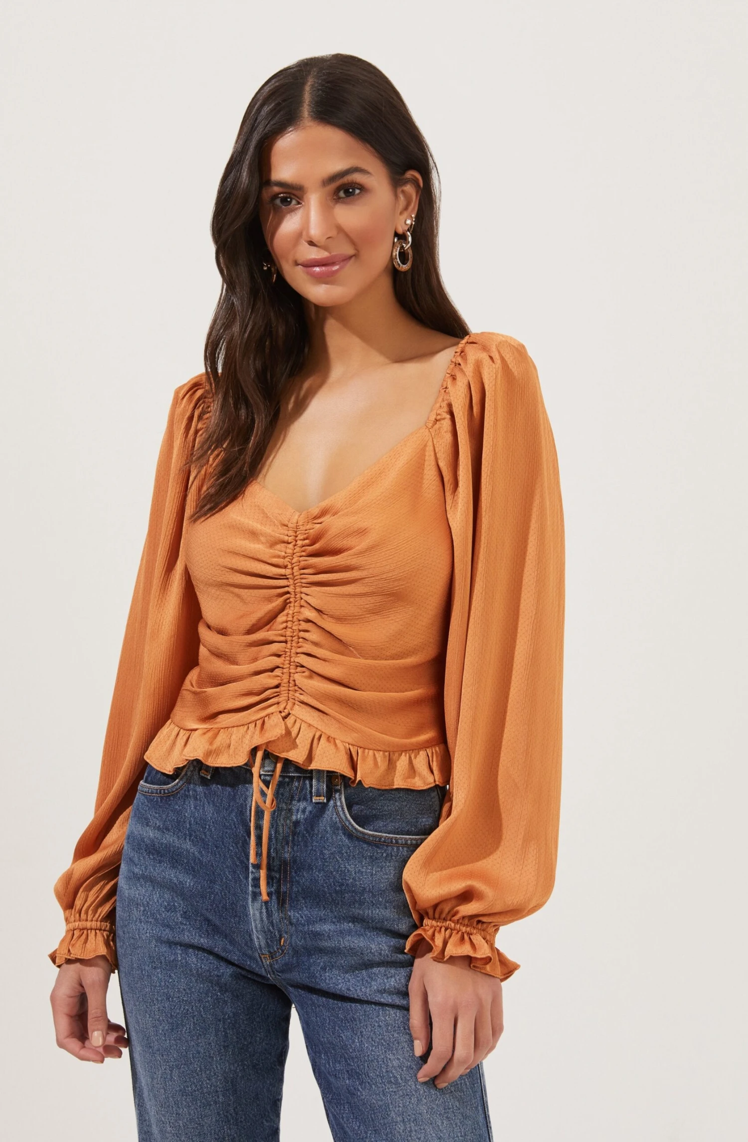 Love Song Ruched Frill Puff Sleeve Top 3 Love Song Ruched Frill Puff Sleeve Top