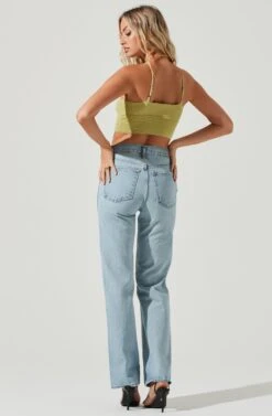 Seneca Ribbed Knit Cropped Bralette -Sun Gaia Dresses Shop ACT16875 CELERY 3 f7213ae9 5984 4296 a921 af2c869b0f30