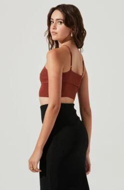 Seneca Ribbed Knit Cropped Bralette -Sun Gaia Dresses Shop ACT16875 RUST 4 20da8e62 8320 49f4 ad9e c1d1b19aa4b7