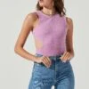 Dixon Sleeveless Cutout Crinkle Bodysuit