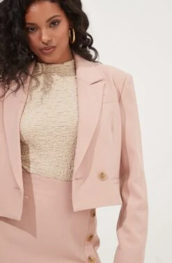 Woodbury Cropped Blazer -Sun Gaia Dresses Shop ACT16986 BLUSH 4