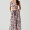 Terra Bella Floral Maxi Skirt 2 Terra Bella Floral Maxi Skirt -Sun Gaia Dresses Shop ACT17024 PEACHORANGEMULTIFLORAL 0723