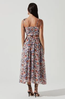 Terra Bella Floral Maxi Skirt -Sun Gaia Dresses Shop ACT17024 PEACHORANGEMULTIFLORAL 0744