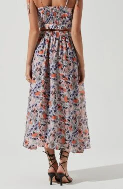 Terra Bella Floral Maxi Skirt -Sun Gaia Dresses Shop ACT17024 PEACHORANGEMULTIFLORAL 0752