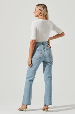 Mariona Cross Front Half Sleeve Bodysuit -Sun Gaia Dresses Shop ACT17106 WHITE 3