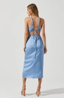 Robin Tie Waist Cutout Midi Skirt -Sun Gaia Dresses Shop ACT17181 BLUE 0818 56dcac44 2bed 489c b9db 24cf79f9889b