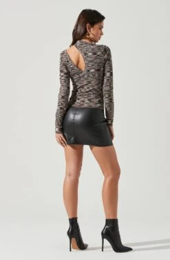 Veruca Faux Leather Mini Skirt -Sun Gaia Dresses Shop ACT17327 BROWNMULTI 1396 4f2cc9cf e547 402e 85ed 7d67205a33cd
