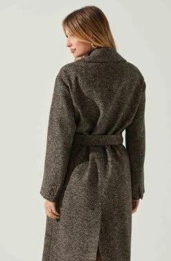 Rhodes Herringbone Tie Waist Coat 12 Rhodes Herringbone Tie Waist Coat -Sun Gaia Dresses Shop ACT17355B BLACKBROWNMULTI 5