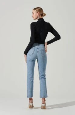 Crane Metallic Cutout Long Sleeve Top -Sun Gaia Dresses Shop ACT17378 MIDNIGHTMETALLIC 6