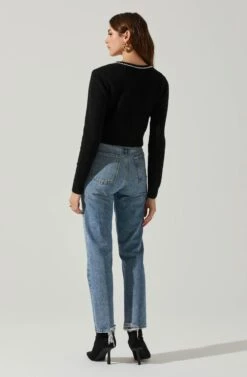 Melissa Pearl Embellished Cardigan Sweater -Sun Gaia Dresses Shop ACT17475P BLACK 6