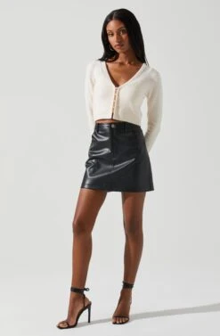 Melissa Pearl Embellished Cardigan Sweater -Sun Gaia Dresses Shop ACT17475P CREAM 3