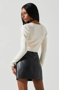 Melissa Pearl Embellished Cardigan Sweater -Sun Gaia Dresses Shop ACT17475P CREAM 6