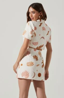 Kiria Cropped Jacket 13 Kiria Cropped Jacket -Sun Gaia Dresses Shop ACT17762P BROWNPINKCREAM 5