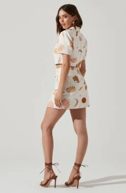 Kiria Cropped Jacket 12 Kiria Cropped Jacket -Sun Gaia Dresses Shop ACT17762P BROWNPINKCREAM 6