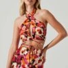 Adonia Floral Halter Top 1 Adonia Floral Halter Top -Sun Gaia Dresses Shop ACT17774 REDFLORAL 2