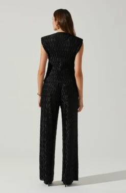 Jorja Textured Sleeveless Top -Sun Gaia Dresses Shop ACT17819 BLACK 6