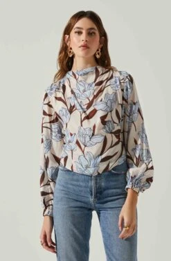 Veronica Floral Cutout Top