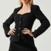 Rivka Fitted Sweetheart Blazer -Sun Gaia Dresses Shop ACT17872 BLACK 3