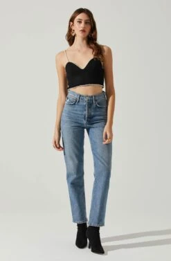 Kira Pearl Embellished Sweater Top -Sun Gaia Dresses Shop ACT17886 BLACK 1