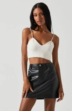 Kira Pearl Embellished Sweater Top -Sun Gaia Dresses Shop ACT17886 CREAM 3