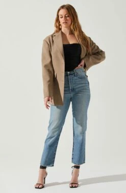 Galilea Oversized Blazer -Sun Gaia Dresses Shop ACT17892 BROWN 3