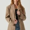 Galilea Oversized Blazer 1 Galilea Oversized Blazer -Sun Gaia Dresses Shop ACT17892 BROWN 4