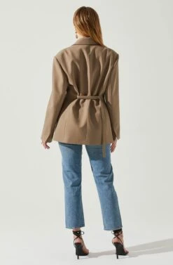 Galilea Oversized Blazer -Sun Gaia Dresses Shop ACT17892 BROWN 5