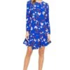 Ls Asymmetrical Hem Dress -Sun Gaia Dresses Shop ADR100038 BLUE FLORAL 01