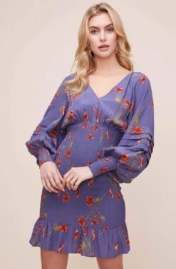 Dolman Smocked Dress -Sun Gaia Dresses Shop ADR100564 NAVY RED FLORAL 4 0deb4b57 d017 4989 91d0 25ff1722cab1