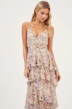 Rosana Floral Tiered Ruffle Maxi Dress -Sun Gaia Dresses Shop ADR100691 YELLOWPURPLEFLORAL 2 d99d105e ddad 4aee 94cb 7ad147ceae17