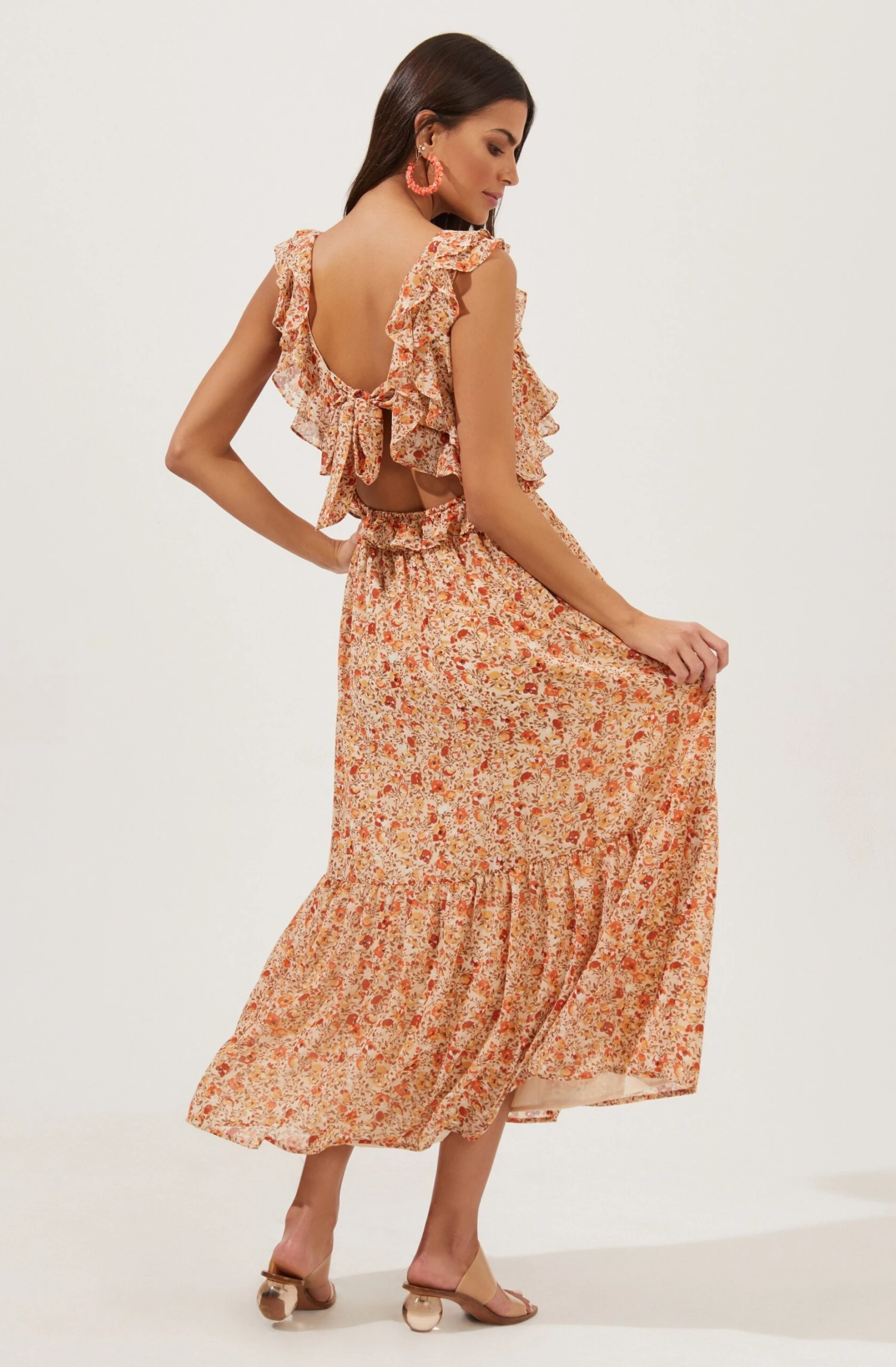 Open Tie Back Ruffle Dress 5 Open Tie Back Ruffle Dress - Image 3