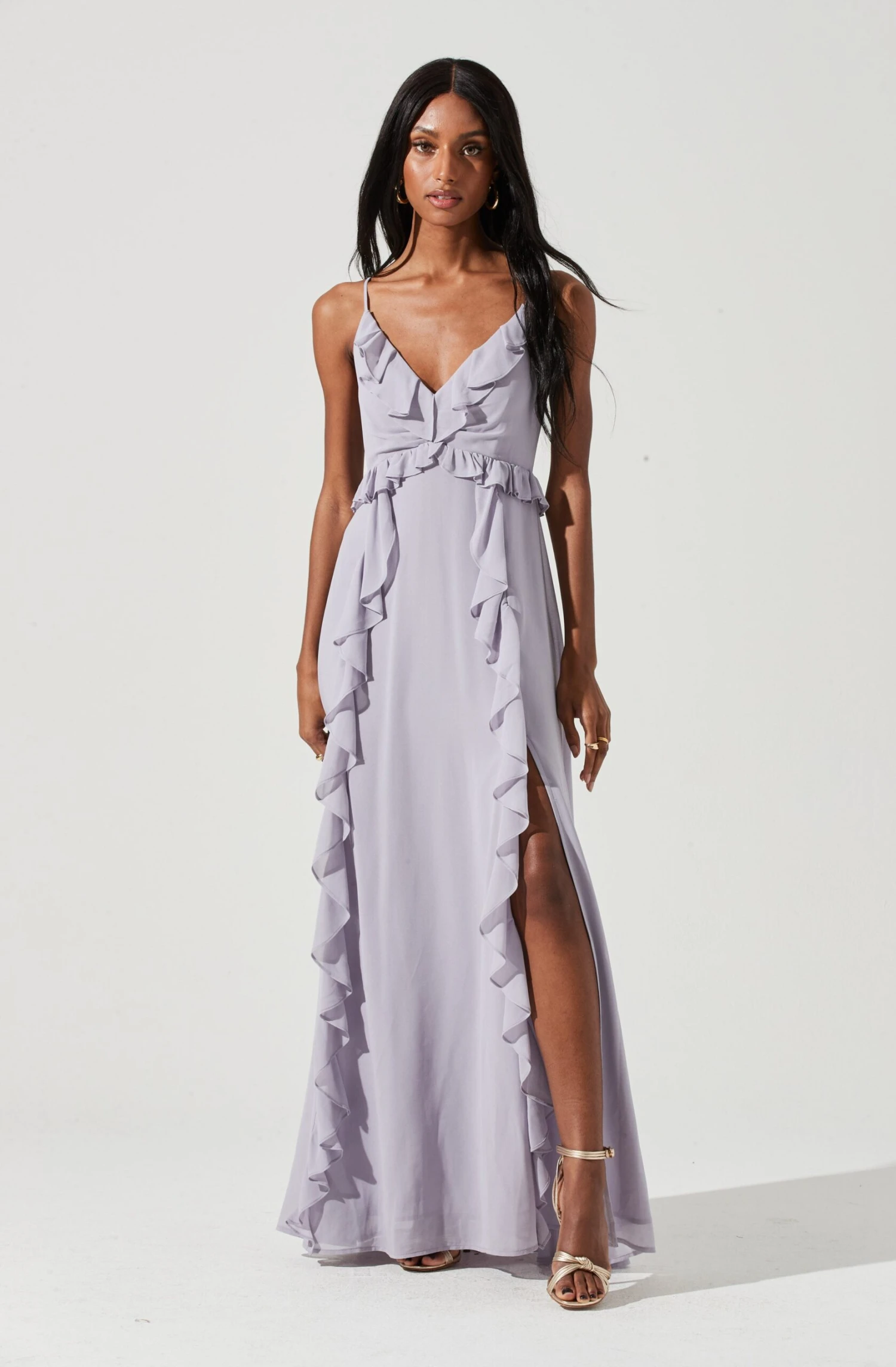 Adoria Ruffle Side Slit Maxi Dress 9 Adoria Ruffle Side Slit Maxi Dress - Image 7